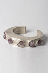Parts of Four Crescent Crescent Bracelet Collection I Highly Handcrafted 2002-5-AS+AME 15mm Brass Silver Plated+Amethyst PPOF47